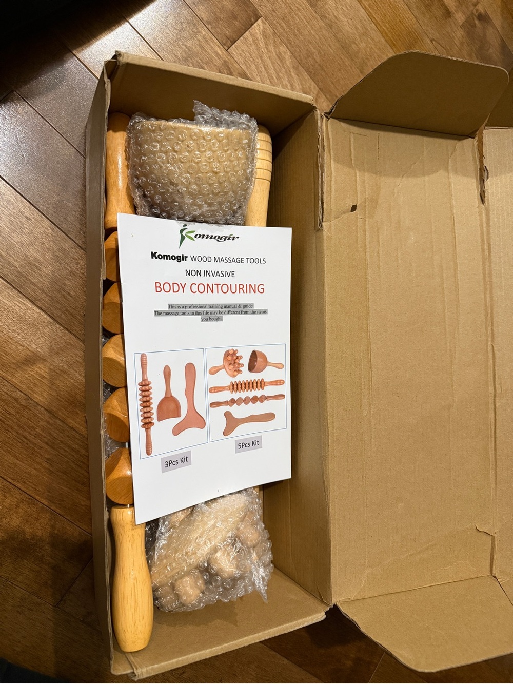 Komogir Wood Body Contouring Massage Tools - Natural Wood